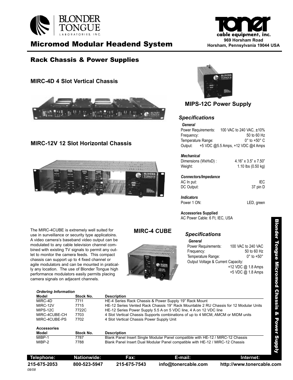 Toner Cable MIDM-806C 7740C Agile Micromod Demodulator User Manual | 2 pages
