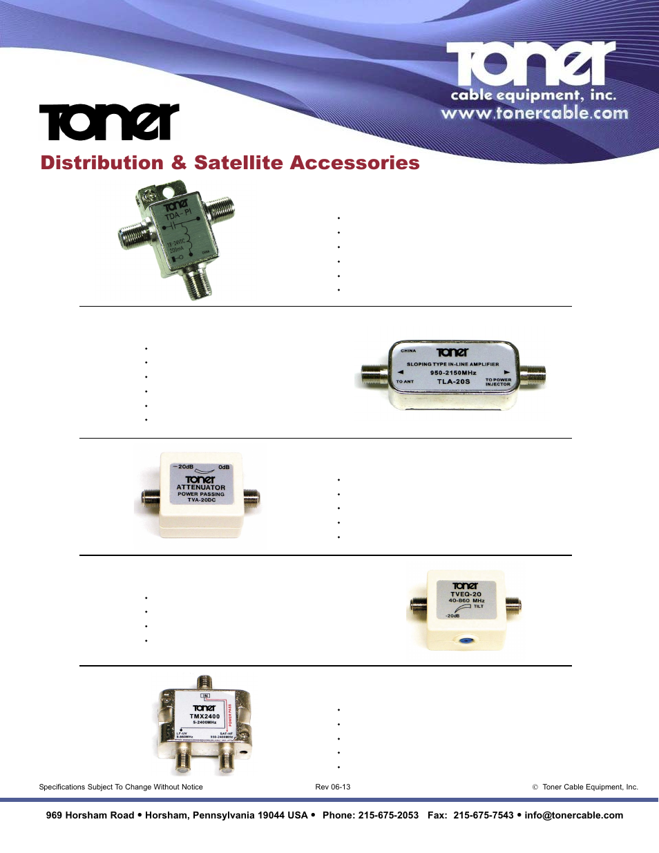 Toner Cable TLA-20S Line Amplifier User Manual | 1 page