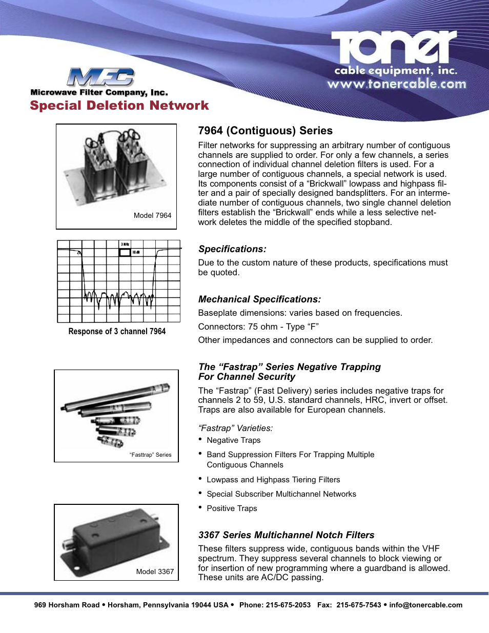 Toner Cable 7964 (Contiguous) Series Special Deletion Networks User Manual | 2 pages