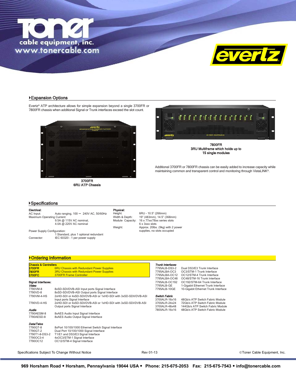 Gydqfhg2swlfdo7udqvsruw3odwirup, 969 horsham road, Specifications expansion options | Toner Cable ATP Advanced Optical Transport Platform User Manual | Page 6 / 6