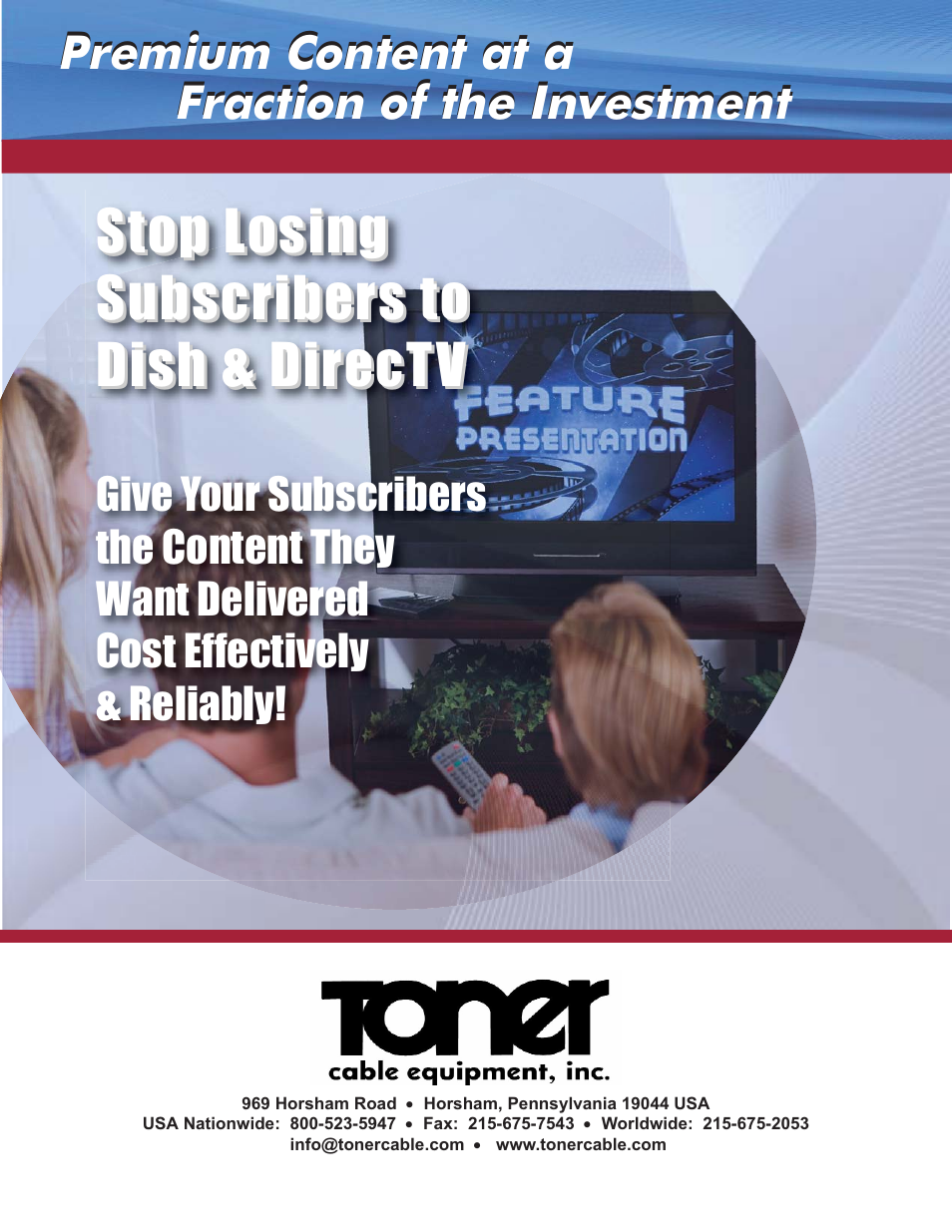 Stop losing | Toner Cable Avante HD MPEG4 HD Digital Headend User Manual | Page 4 / 4