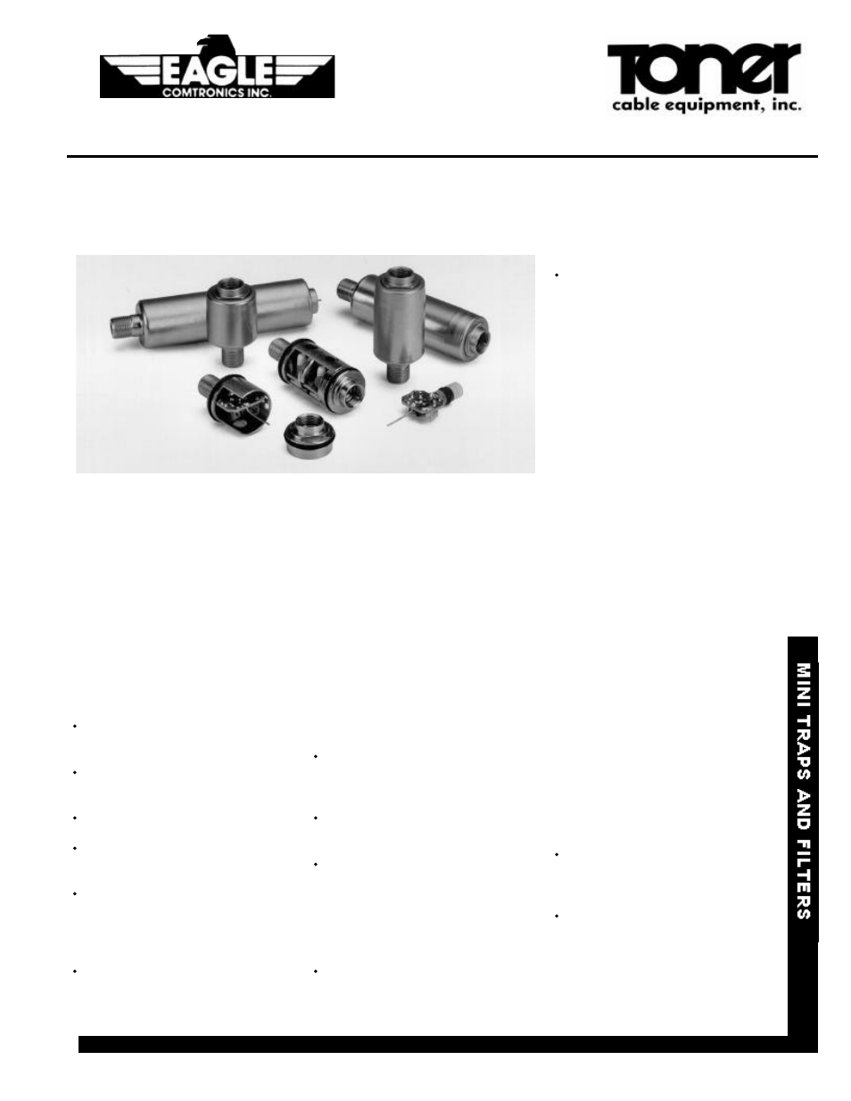Toner Cable Pay Television Single Channel Notch Filters-Negative Traps User Manual | 2 pages