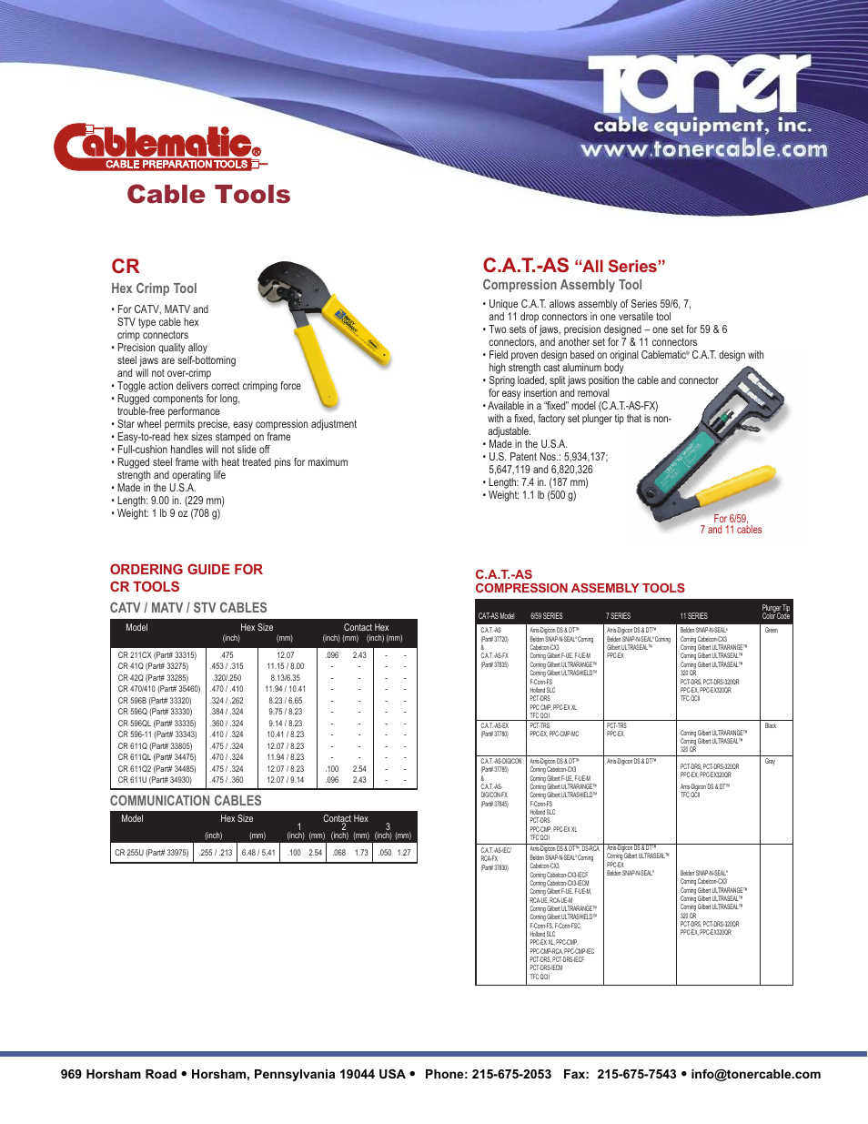 Toner Cable CT2-AS Connector Compression Assembly Tool User Manual | 5 pages