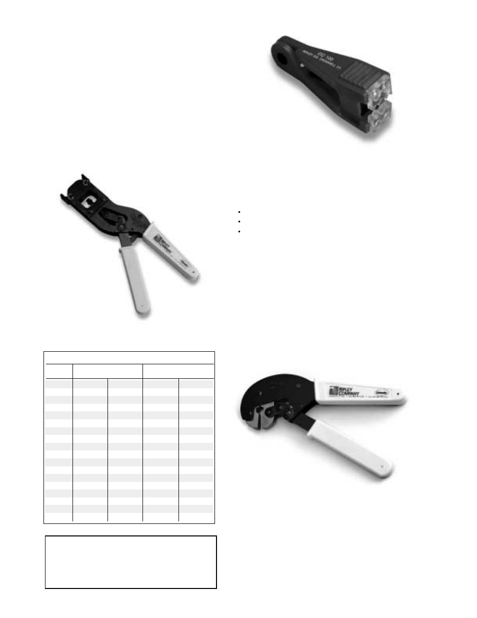 Cc-100 cr rtt, Cc-100 center conductor cleaner, Cr crimp tools | Rtt round taper tool | Toner Cable RTT Round Taper Tool User Manual | Page 3 / 4