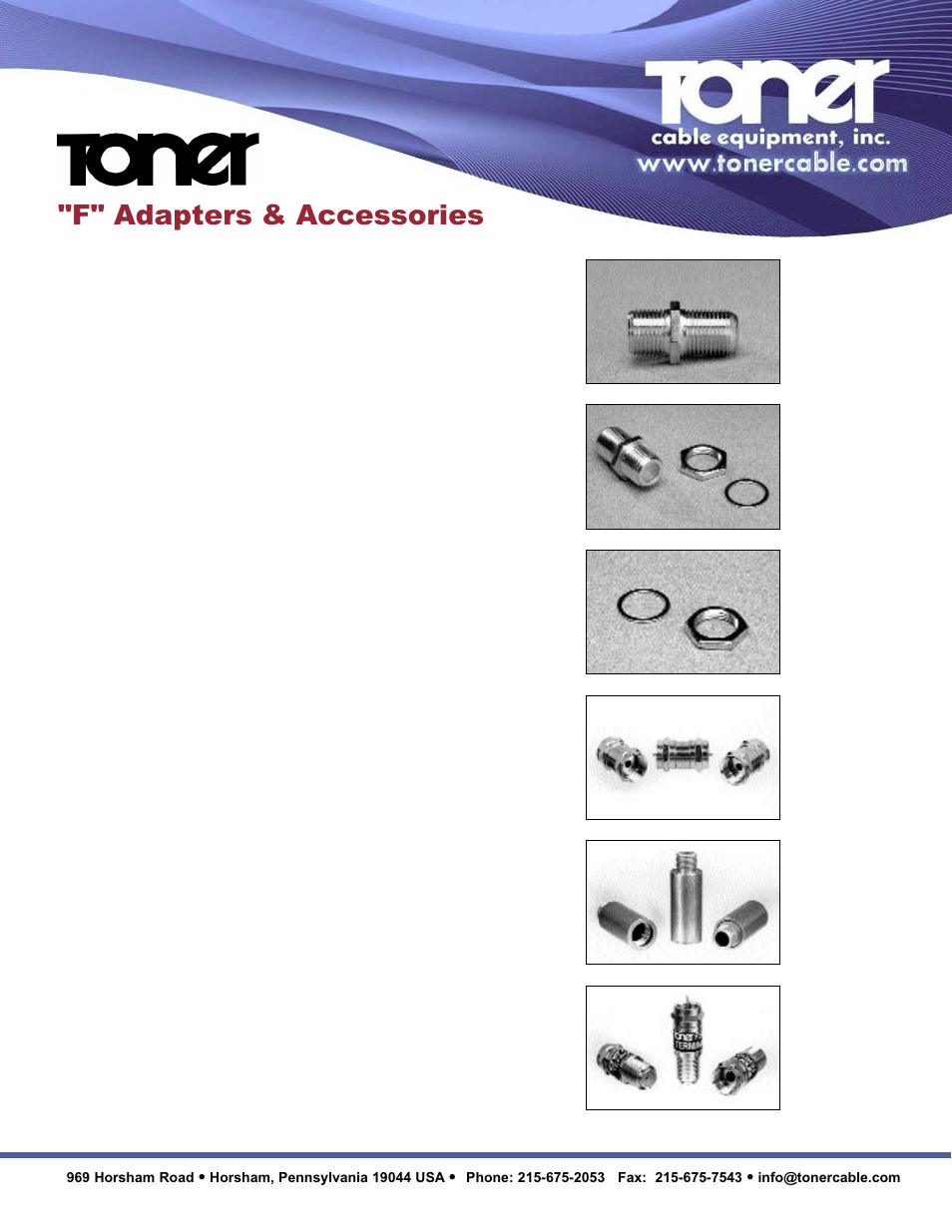 Toner Cable F-81 Female F Type Splice Connector (Barrel) User Manual | 2 pages