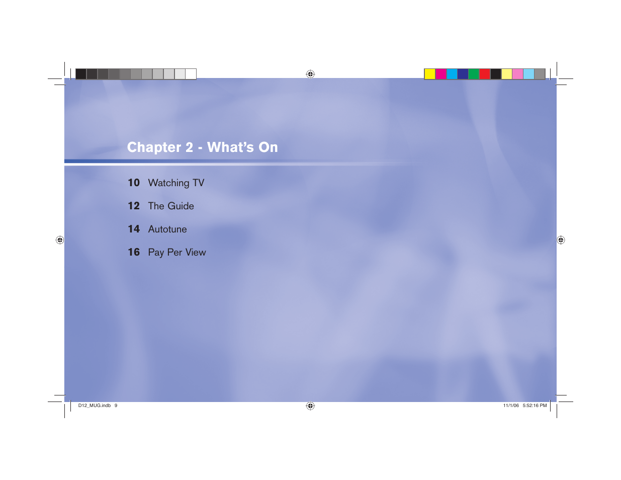 Chapter 2 - what’s on | Toner Cable D12 Digital Satellite Receiver User Manual | Page 17 / 81