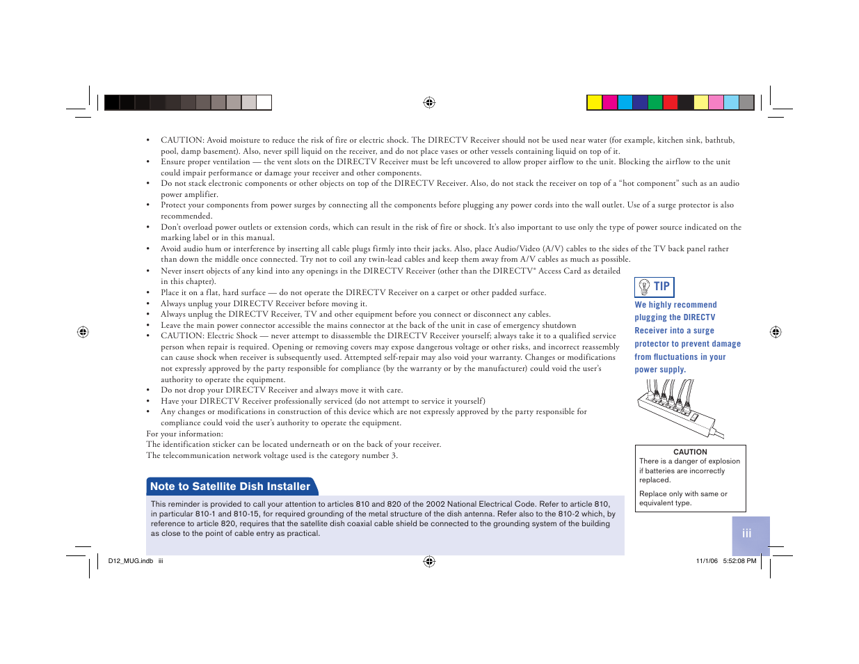 Toner Cable D12 Digital Satellite Receiver User Manual | Page 3 / 81