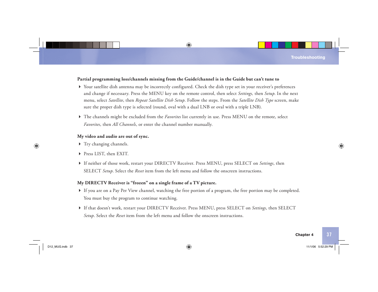 Toner Cable D12 Digital Satellite Receiver User Manual | Page 45 / 81