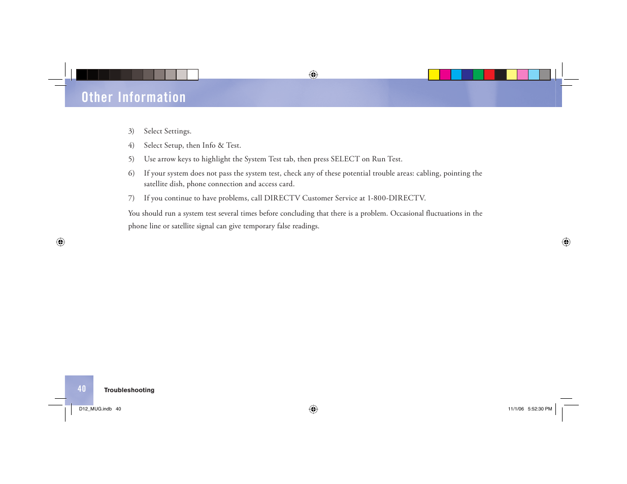 Other information | Toner Cable D12 Digital Satellite Receiver User Manual | Page 48 / 81