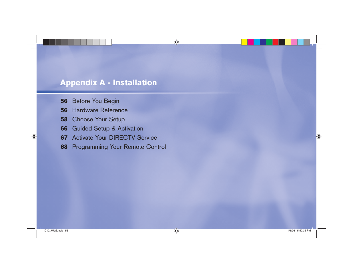 Appendix a - installation | Toner Cable D12 Digital Satellite Receiver User Manual | Page 63 / 81