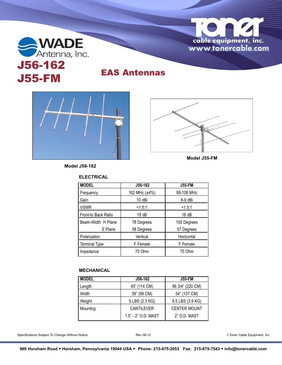 Toner Cable J56-162 EAS Antenna User Manual | 1 page