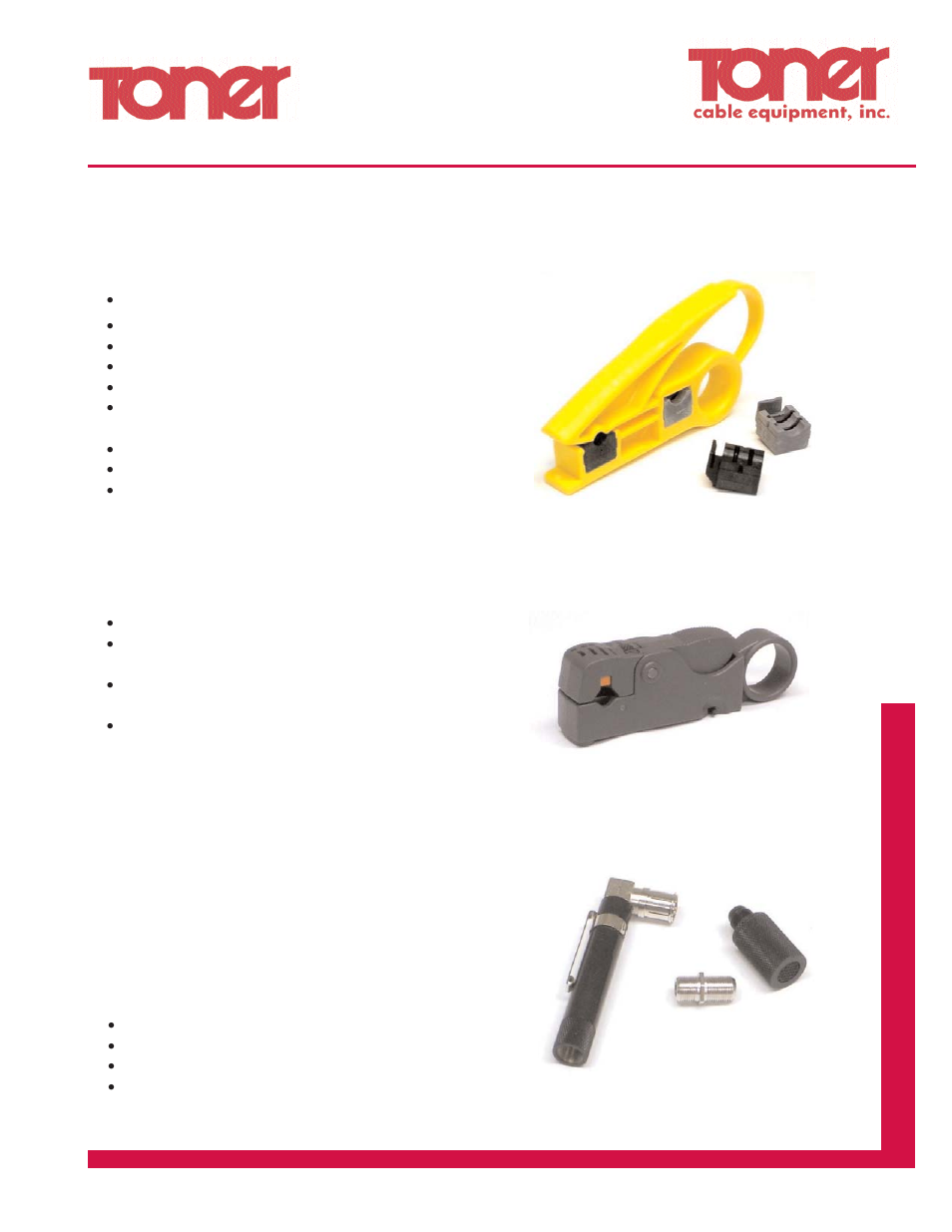 Toner Cable CST-596 Coax Strip Tool RG-59 and RG-6 User Manual | 2 pages