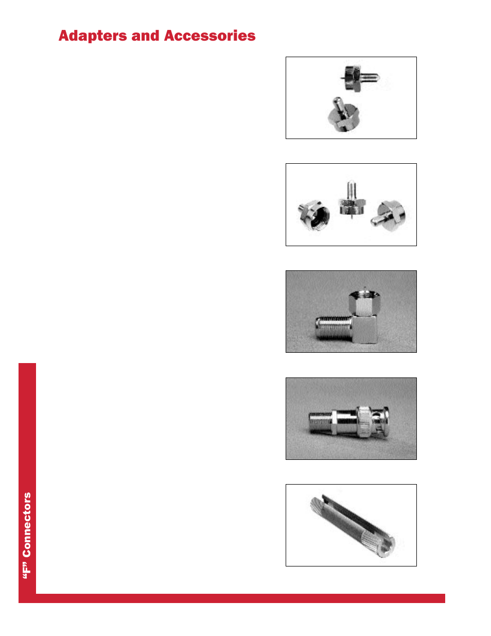 Adapters and accessories | Toner Cable F59-UV Universal Type F Connectors User Manual | Page 2 / 2