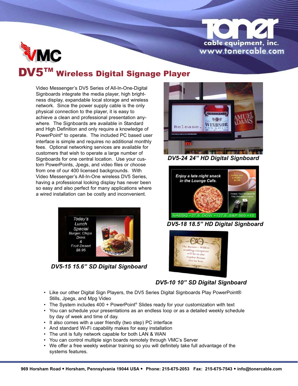 Toner Cable DV4 H5 Digital Signage Player User Manual | 2 pages