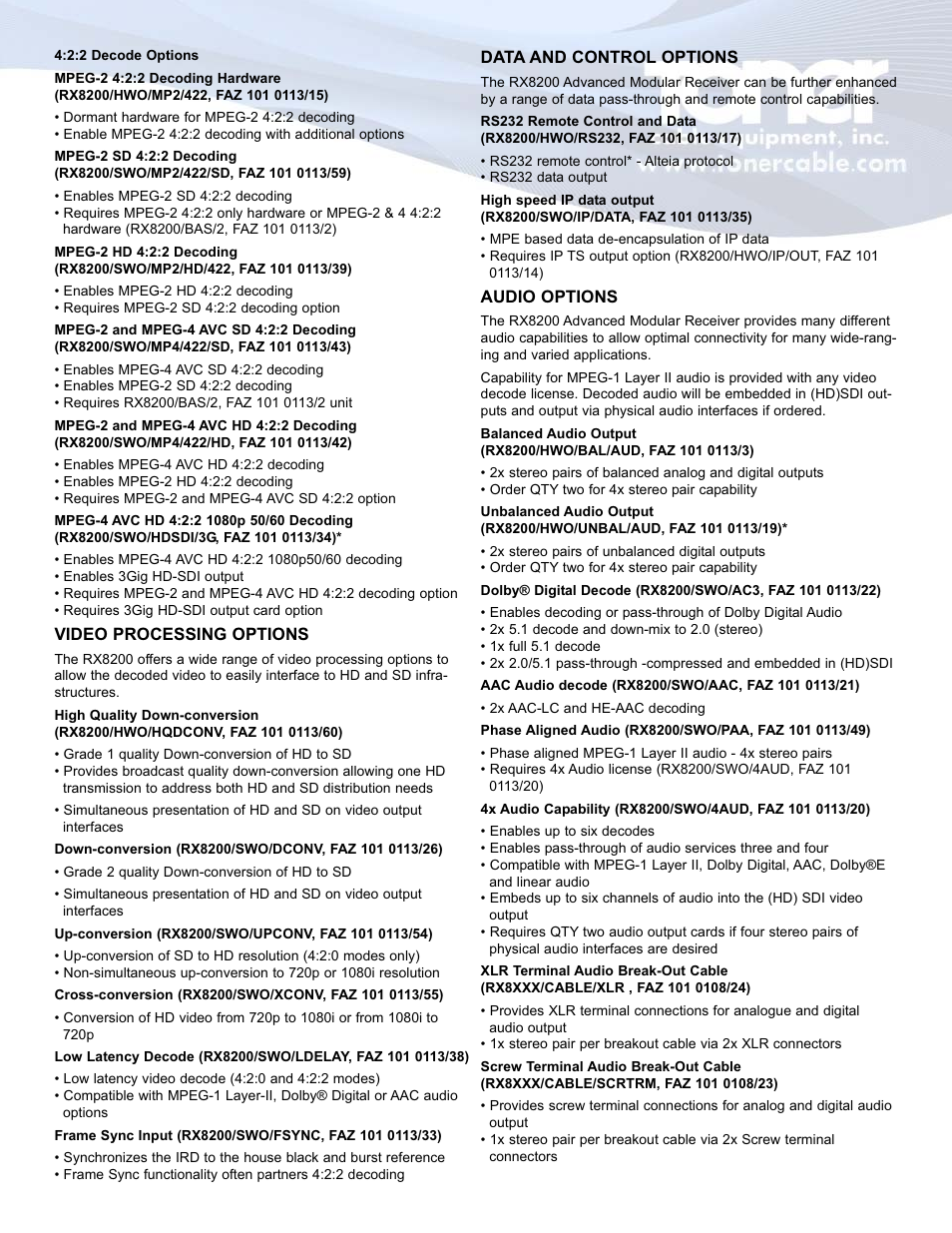 Toner Cable RX8200 Advanced Modular Receiver User Manual | Page 4 / 7