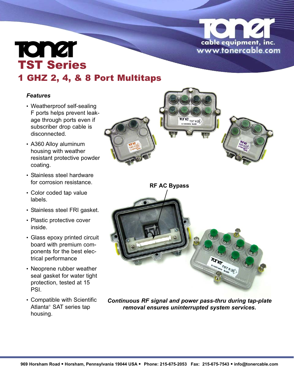 Toner Cable TST Series Mutitaps User Manual | 2 pages