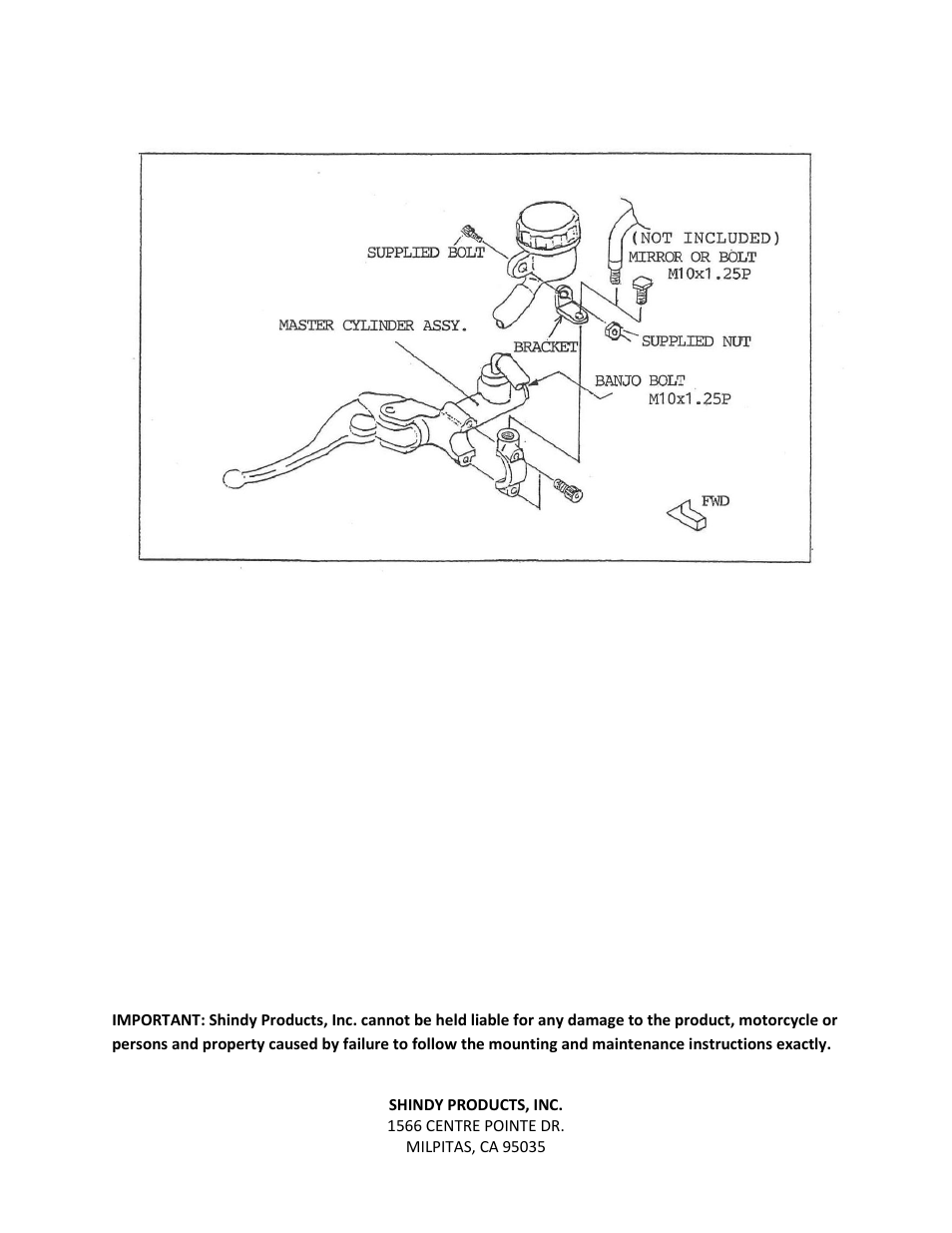 Shindy 17-662_B Clutch Master Cylinder Kits User Manual | Page 2 / 2