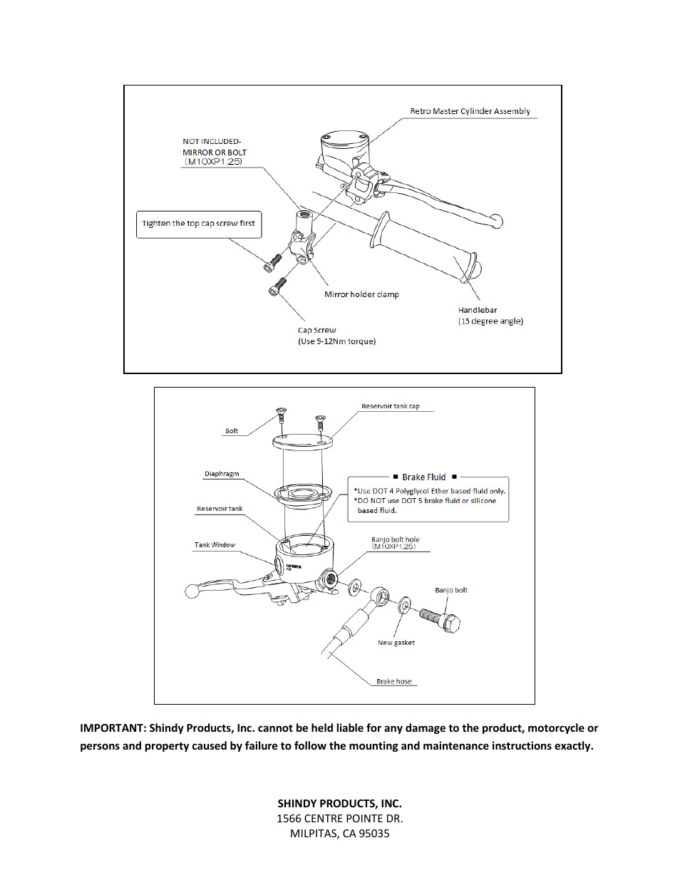 Shindy 17-654A_B_D_E_G_H Retro Master Cylinder Kits User Manual | Page 2 / 2