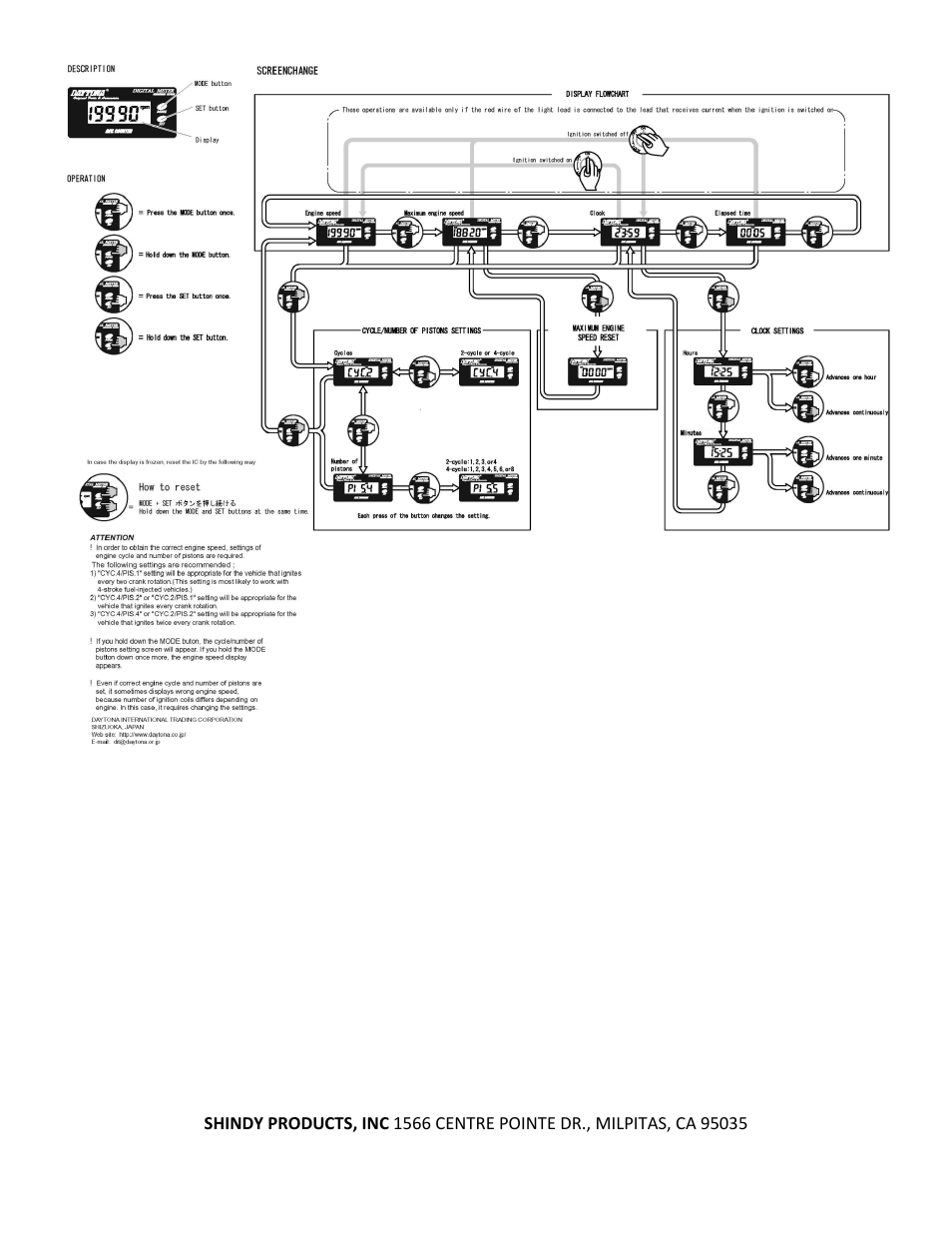 Shindy 17-863 Digital Tachometer User Manual | Page 4 / 4