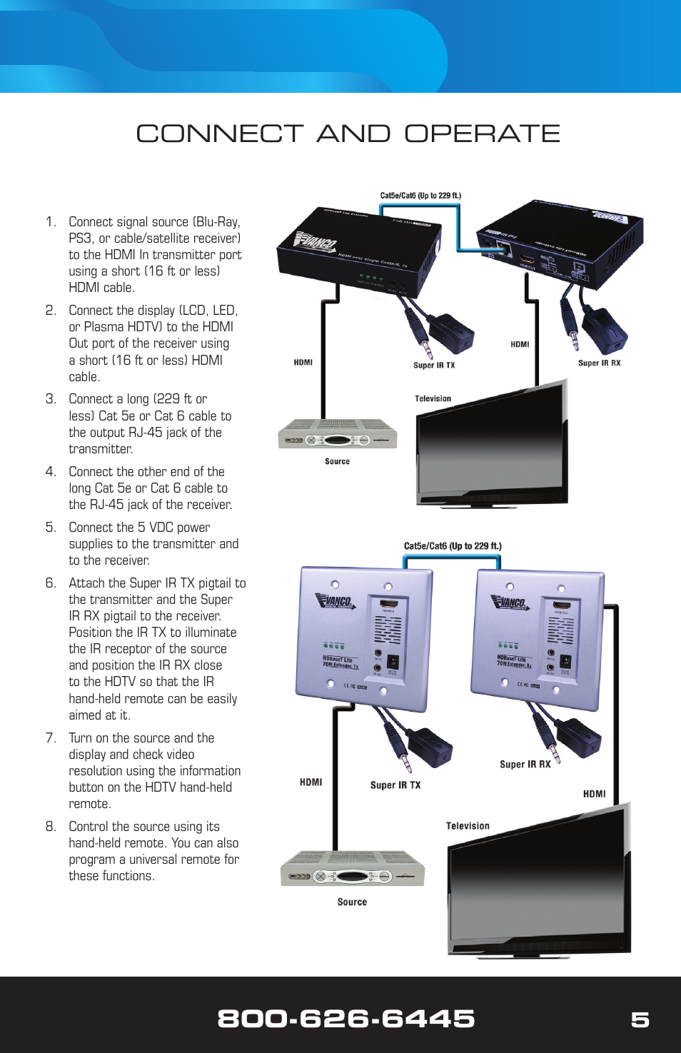 Connect and operate | VANCO VPW-280767 User Manual | Page 5 / 8
