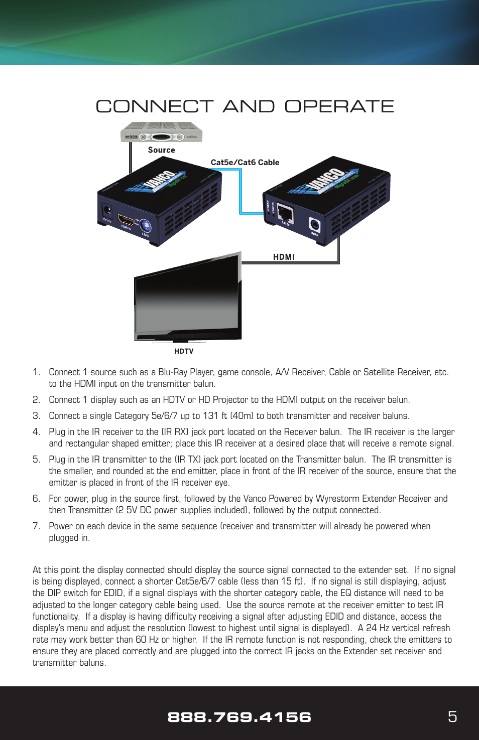 Connect and operate | VANCO VPW-280572 User Manual | Page 5 / 12