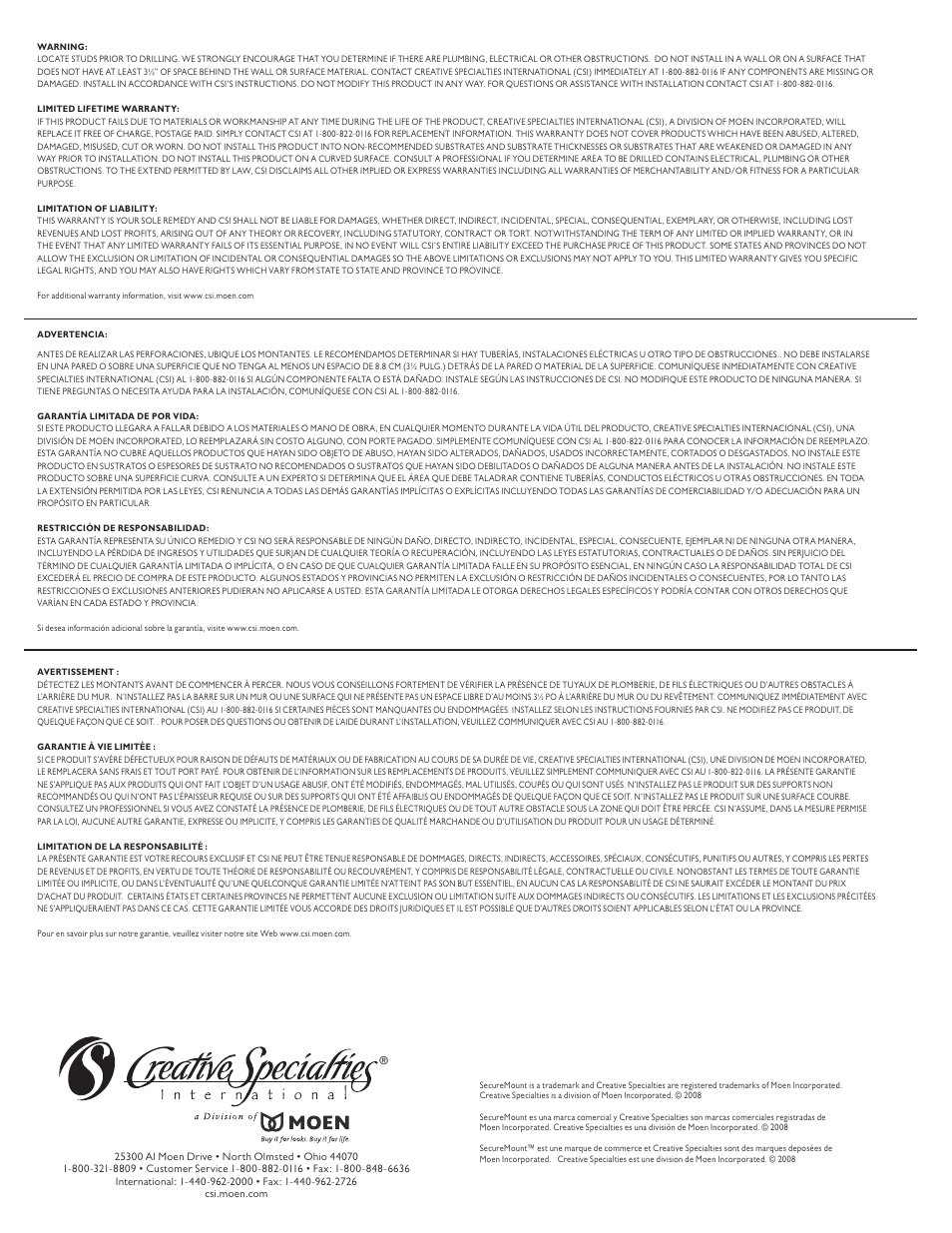 VANCO SMA3000 User Manual | Page 4 / 4
