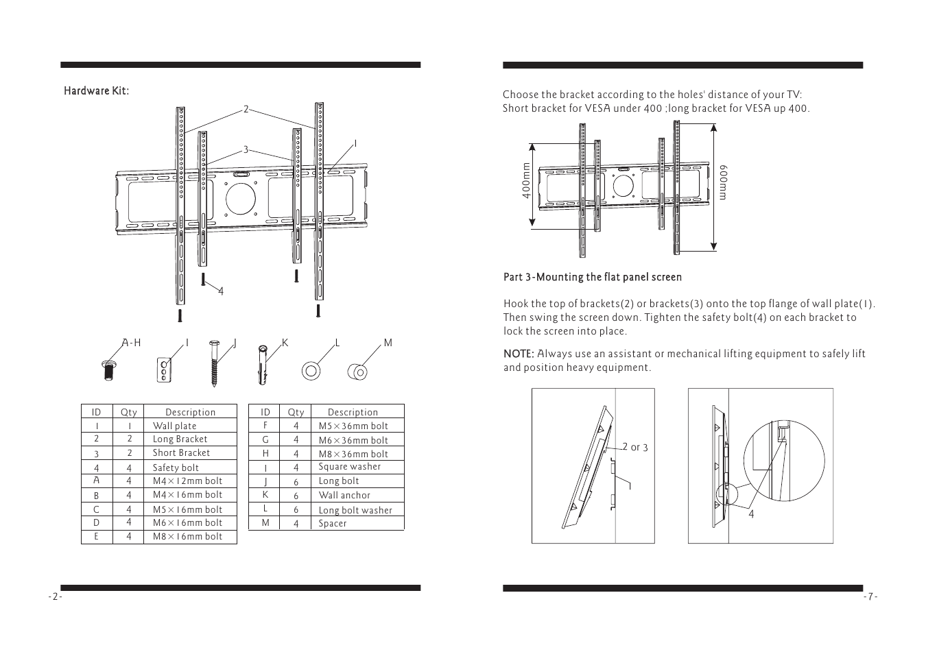 VANCO WM3665F User Manual | Page 2 / 4