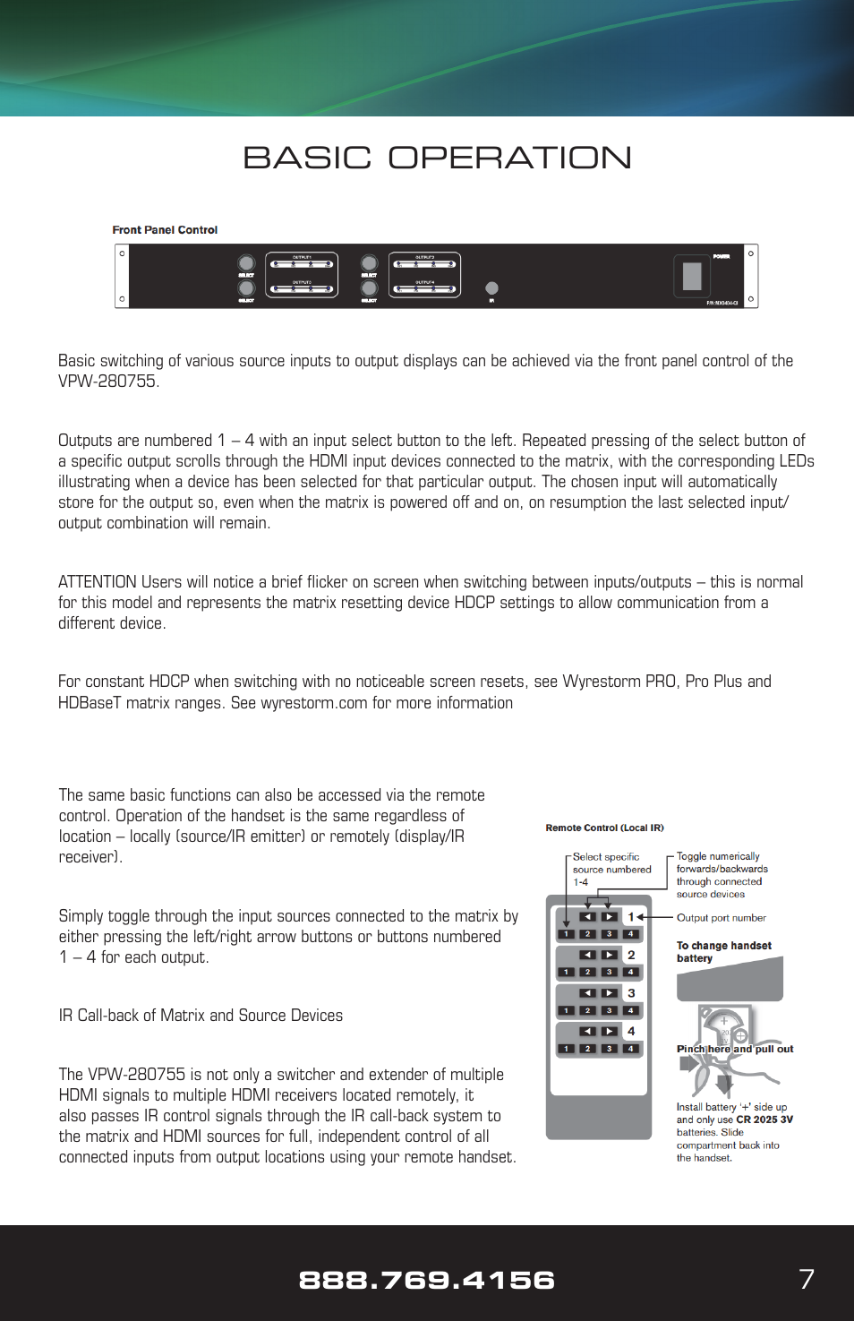 Basic operation | VANCO VPW-280755 User Manual | Page 7 / 20