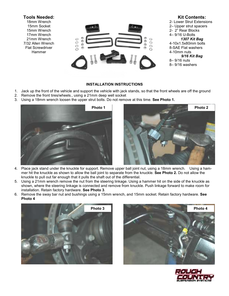 Rough Country 1305 User Manual | Page 2 / 4