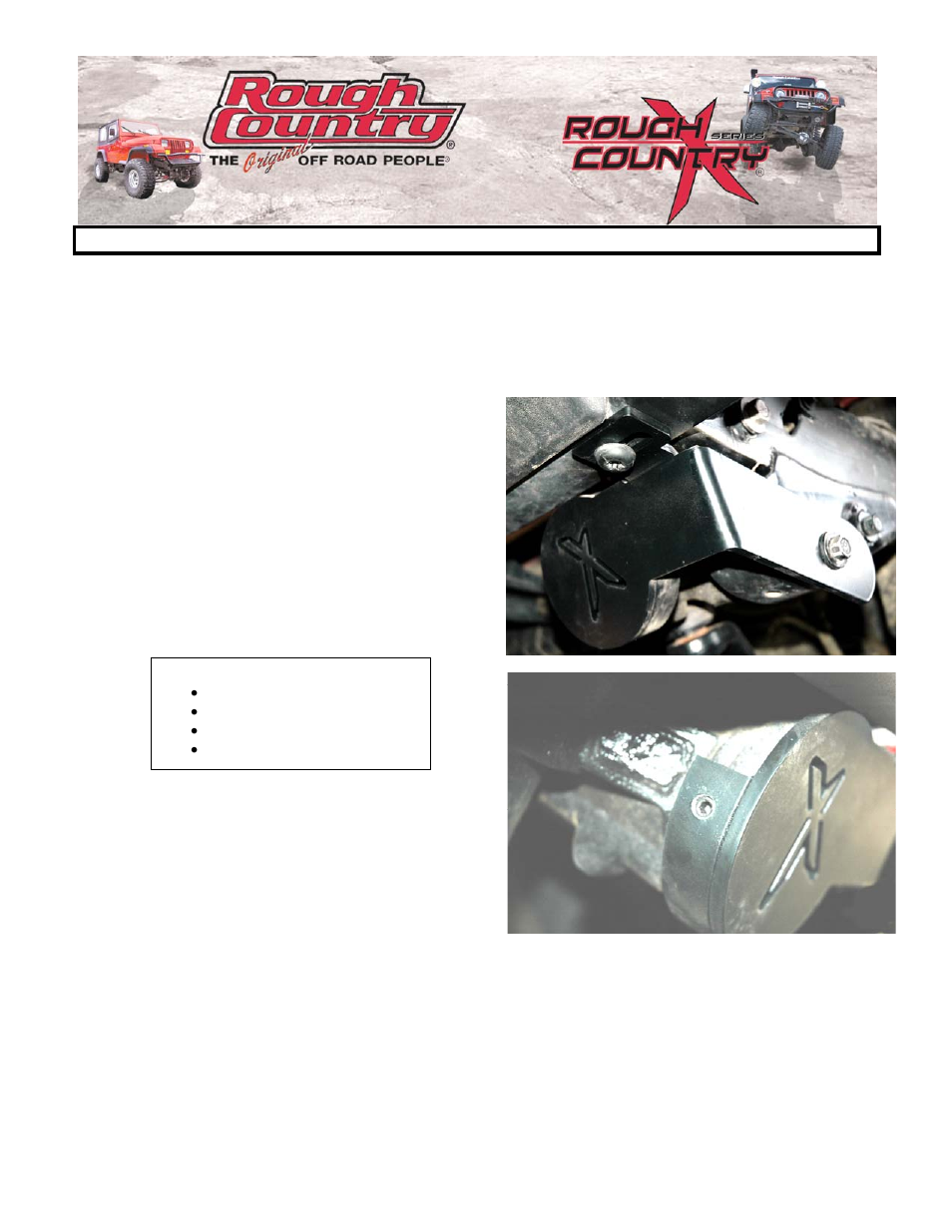 Rough Country 1182 User Manual | 1 page