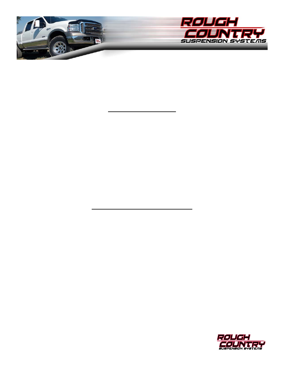Rough Country 561.20 User Manual | 4 pages