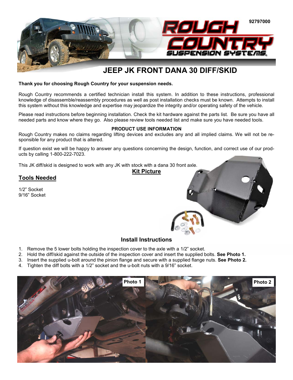Rough Country 1032 User Manual | 1 page