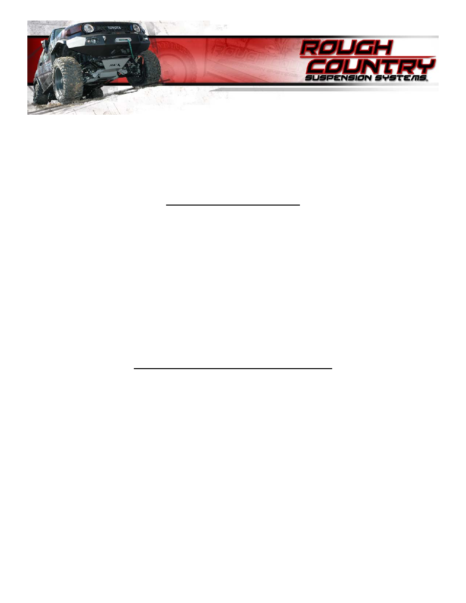 Rough Country 770S User Manual | 16 pages
