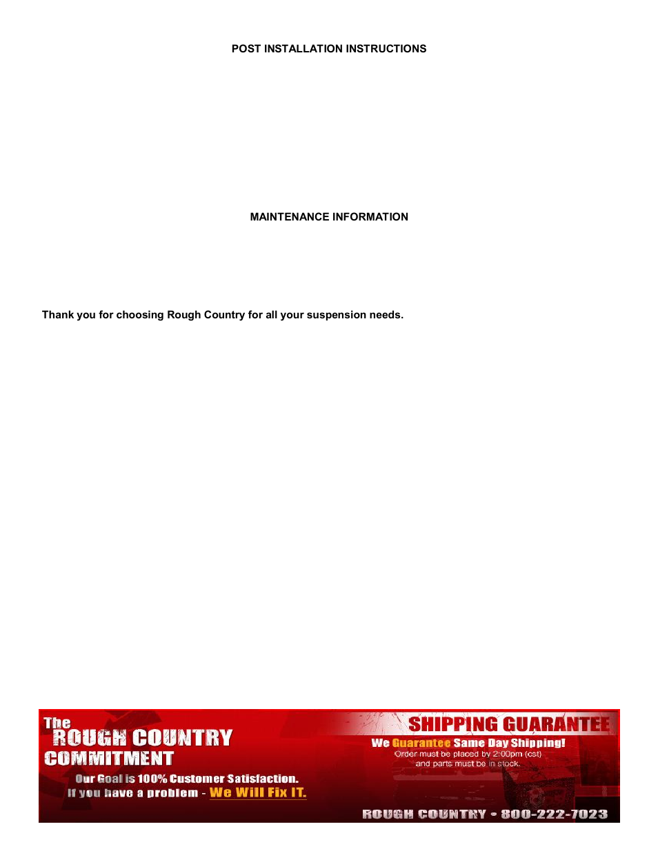 Rough Country 620N2 User Manual | Page 8 / 8