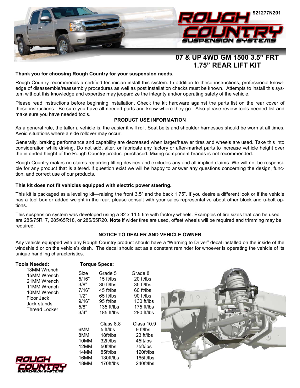 Rough Country 257.20 User Manual | 20 pages