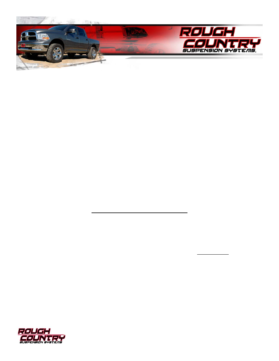 Rough Country 327S User Manual | 16 pages