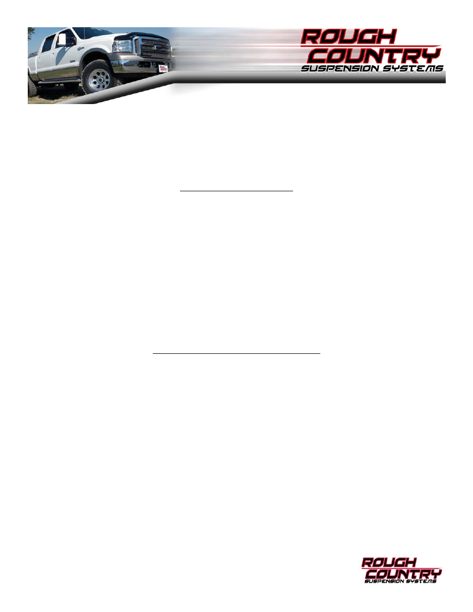 Rough Country 562P User Manual | 4 pages