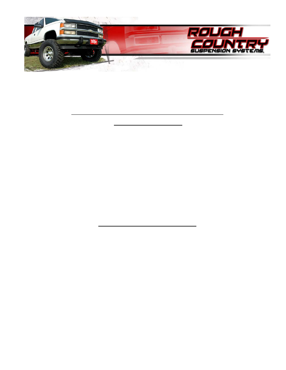 Rough Country 9592 User Manual | 2 pages