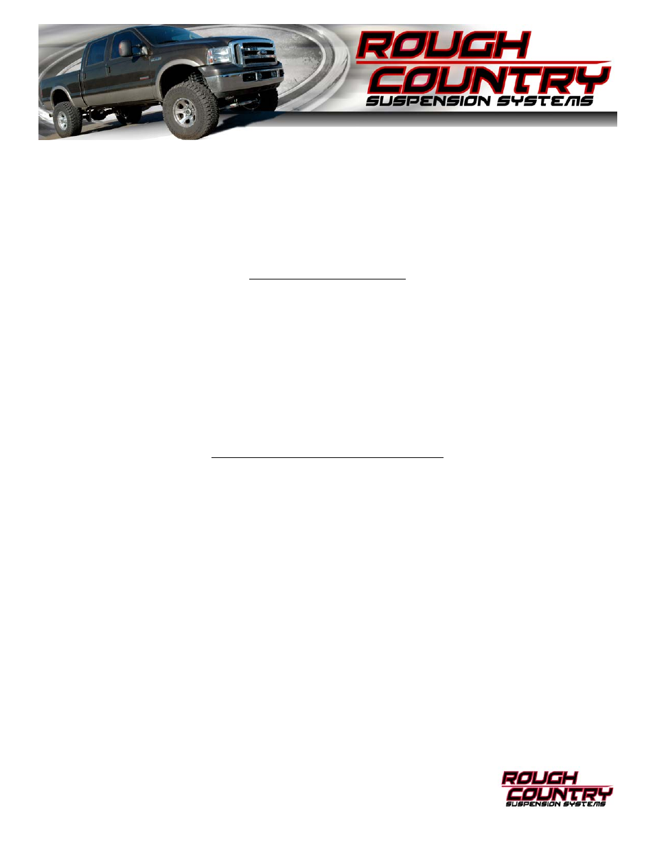 Rough Country 565.20 User Manual | 8 pages