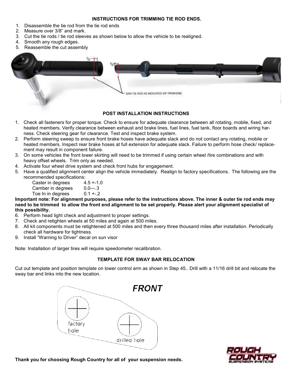 Rough Country 208 User Manual | Page 12 / 12