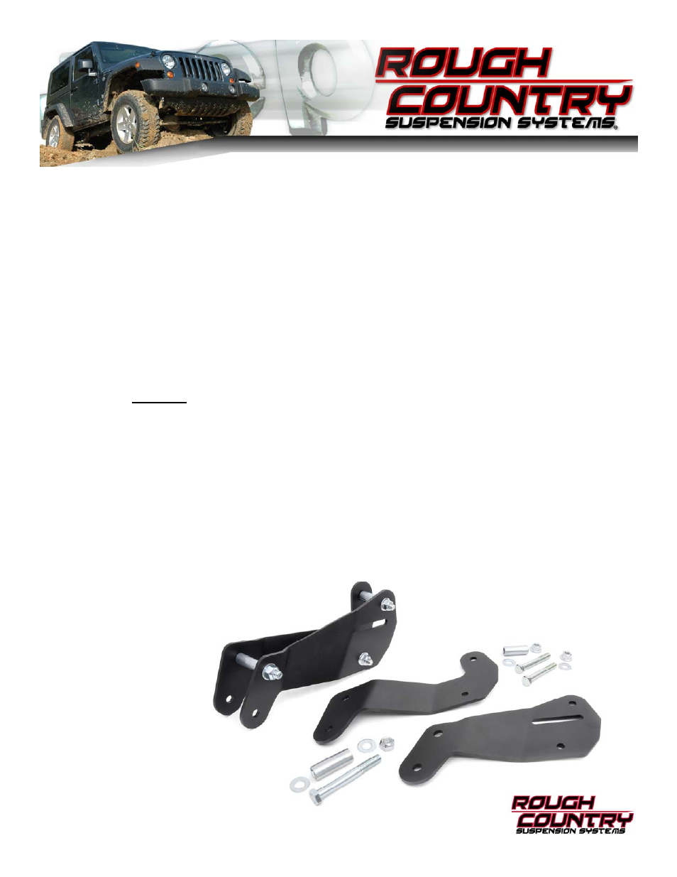 Rough Country 1106 User Manual | 4 pages