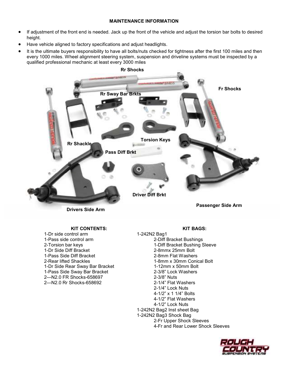 Rough Country 242N2 User Manual | Page 12 / 12