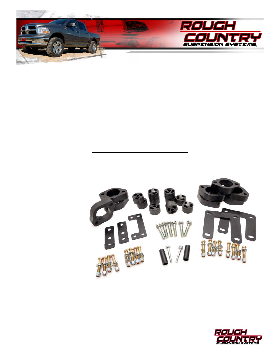 Rough Country RC800 User Manual | 8 pages