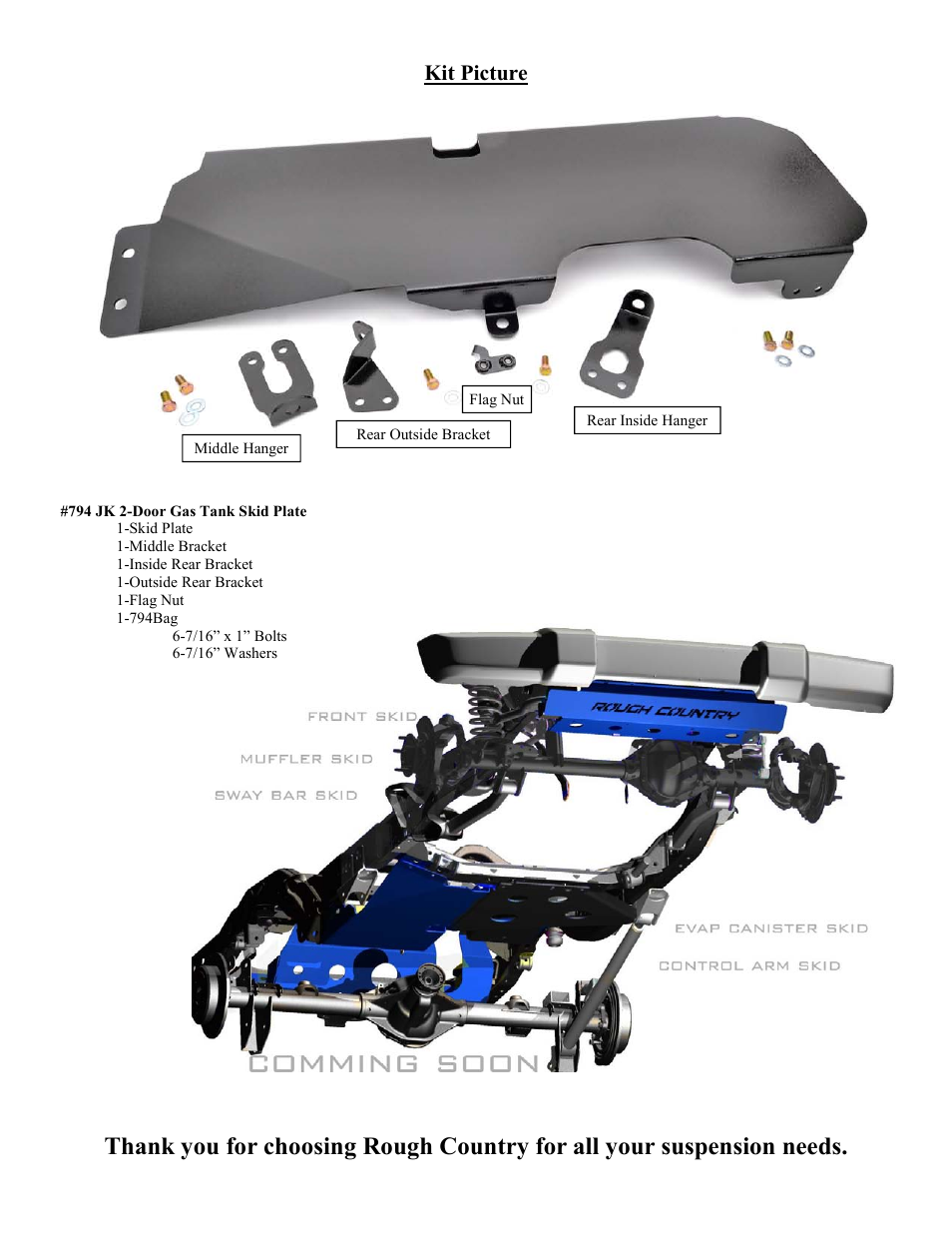 Kit picture | Rough Country 794 User Manual | Page 4 / 4