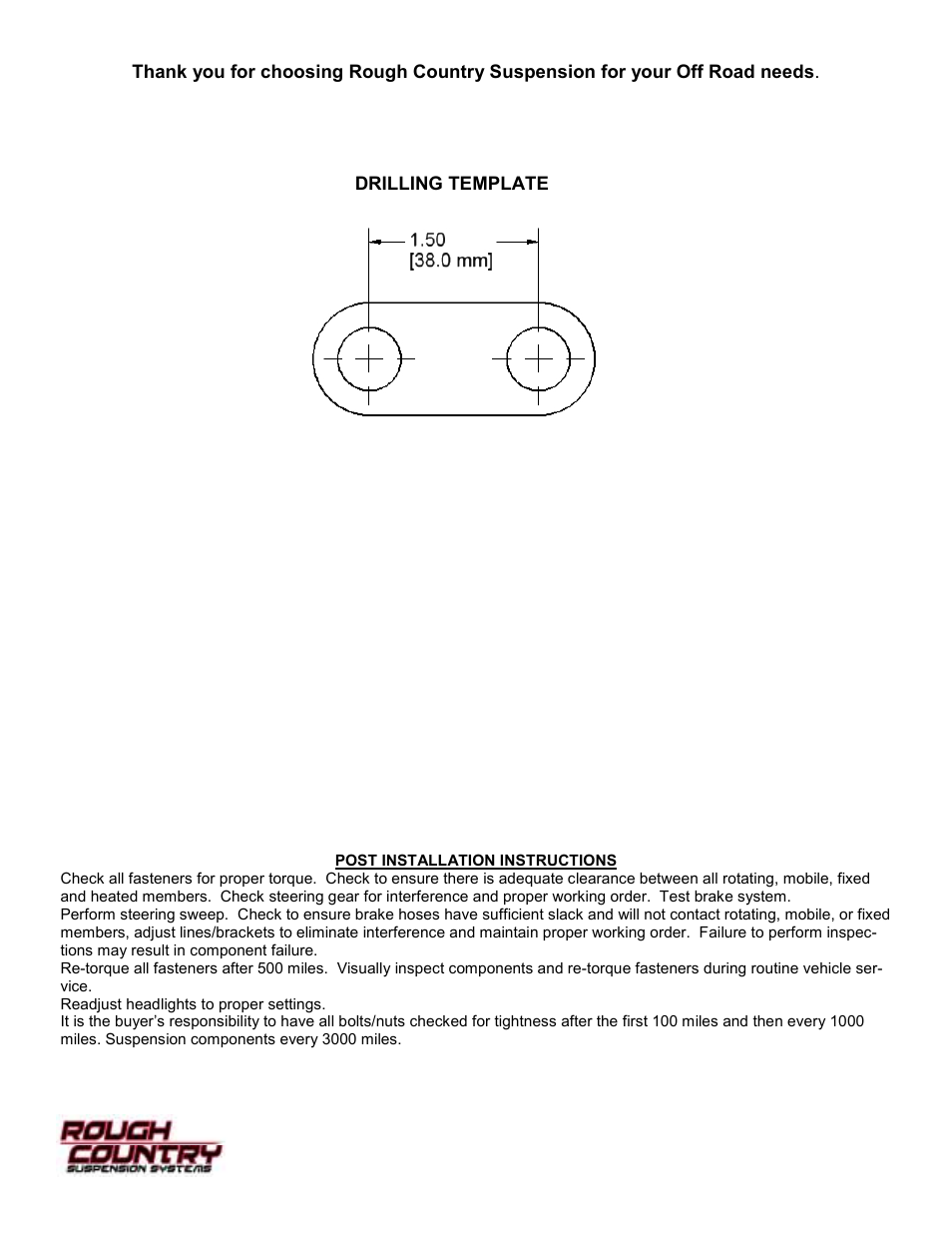 Rough Country 349.24 User Manual | Page 8 / 8