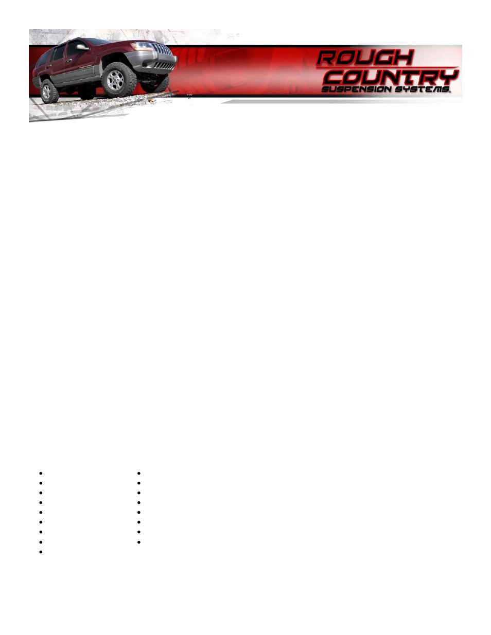 Rough Country 639P User Manual | 8 pages