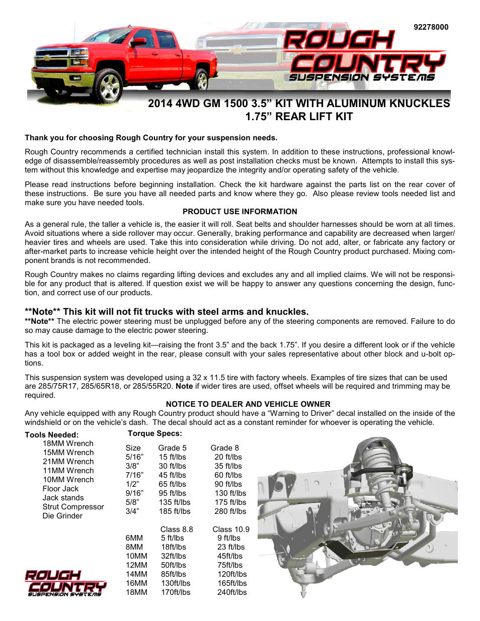 Rough Country 294.20 User Manual | Page 9 / 28