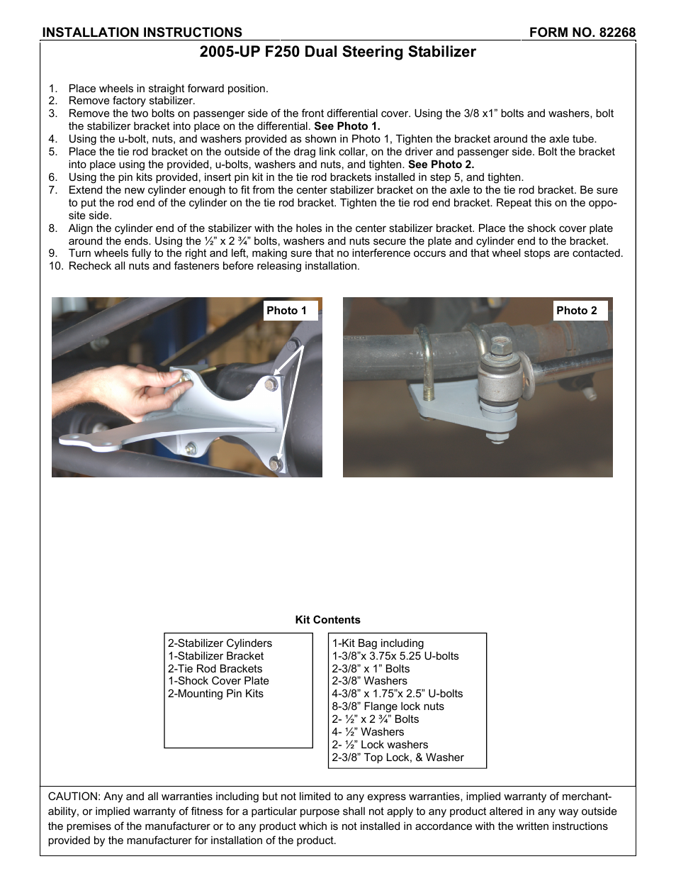 Rough Country 87491.20 User Manual | 1 page