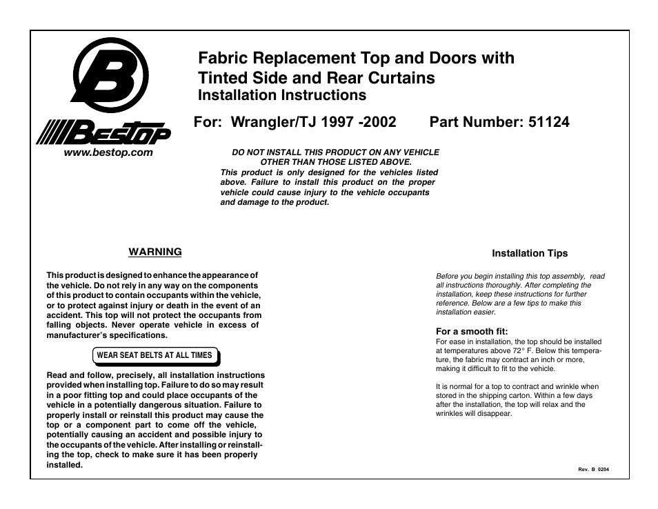 Rough Country 51124-15 User Manual | 11 pages