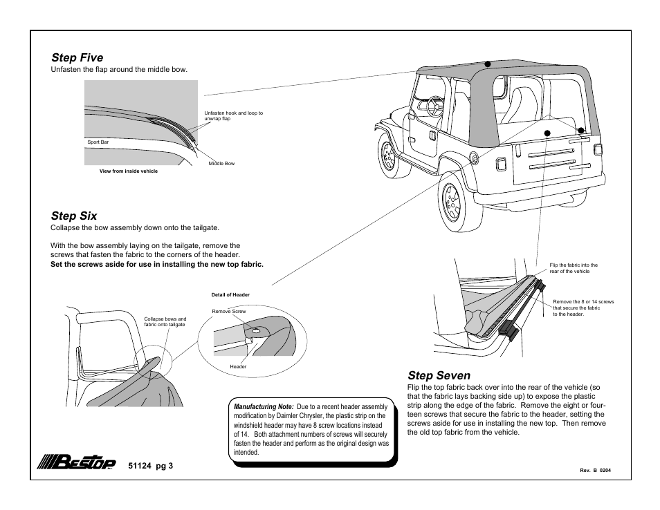 Step five, Step six, Step seven | Rough Country 51124-15 User Manual | Page 3 / 11